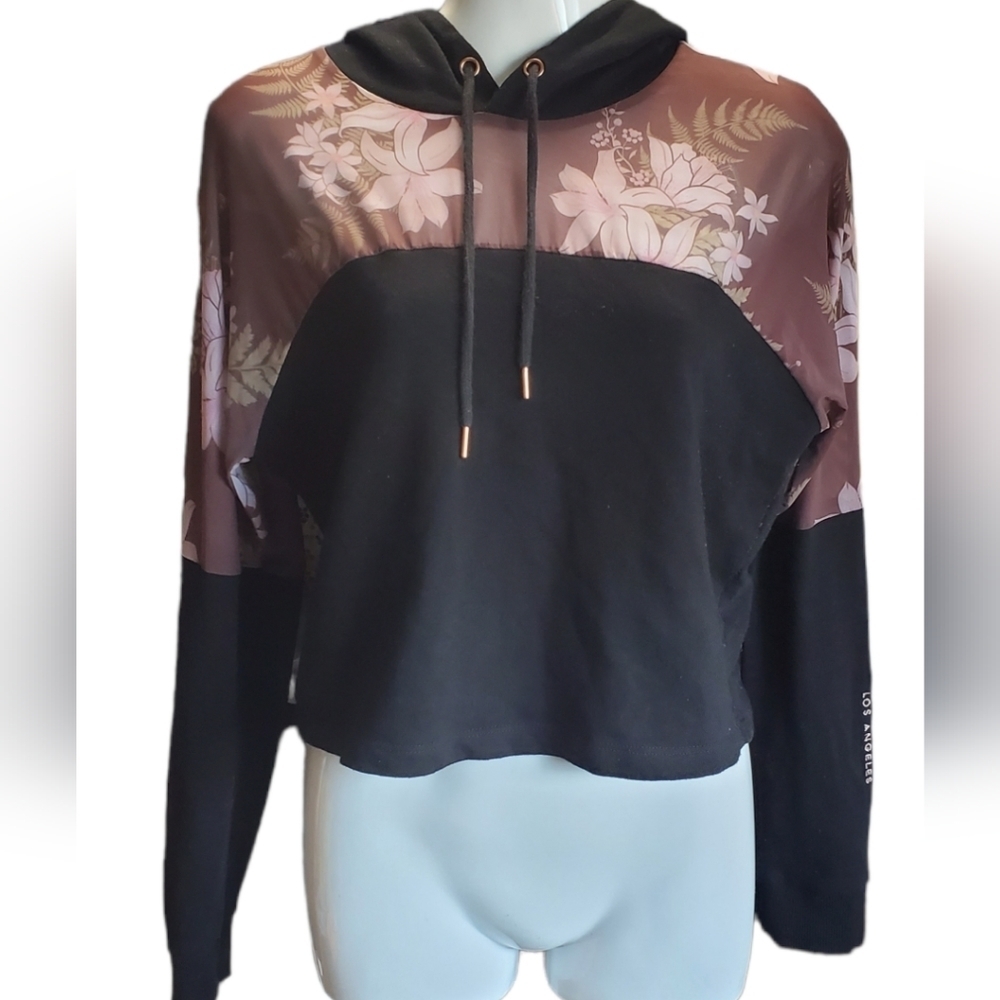 GUESS cropped long sleeve hoody jacket M